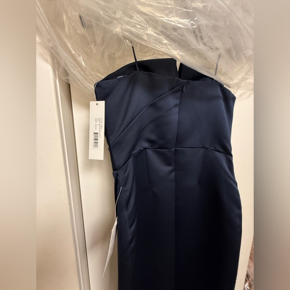 JAYGODFREY Midnight Blue Navy Strapless Dress Szie 8 - Picture 10 of 14